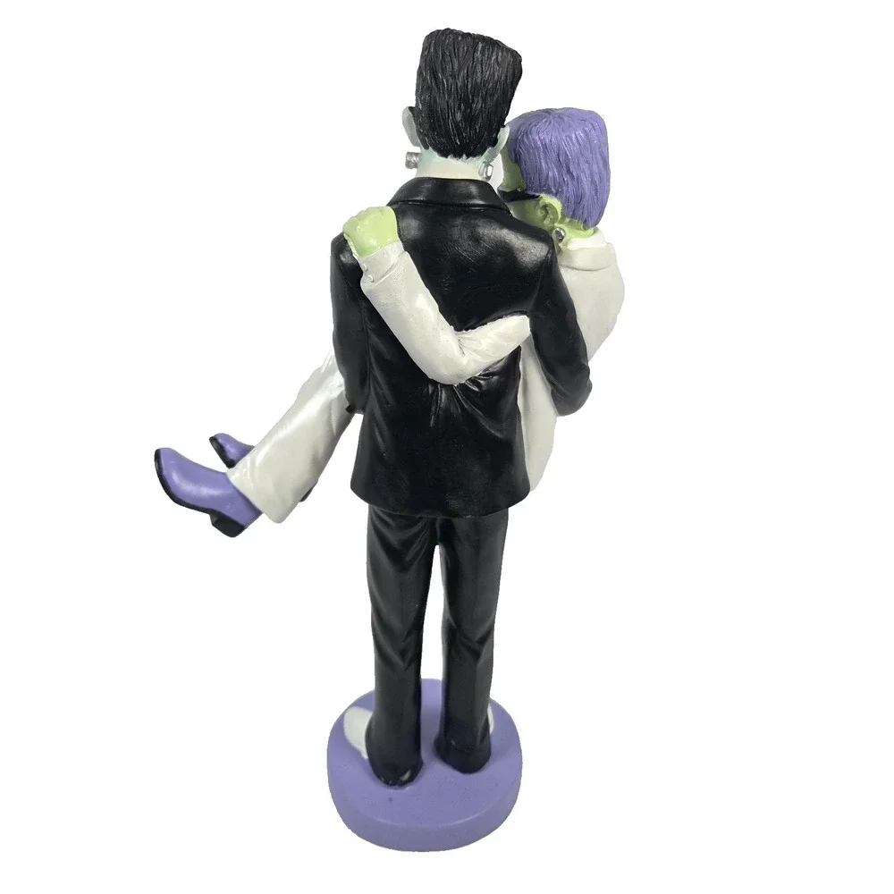 Ghoul Bash 12 Inch Frankenstein Monster Couple Figurine Groom Halloween Decor